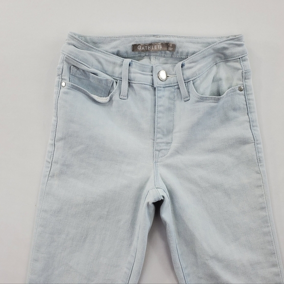 Athleta Jeans Sculptek Lt Blue Biscayne 0 24x26.5 Skinny Ankle Stretchy Comfy - Picture 6 of 16